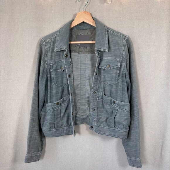 Anthropologie Utility Cotton Jean Jacket | Size SP - Picture 6 of 9